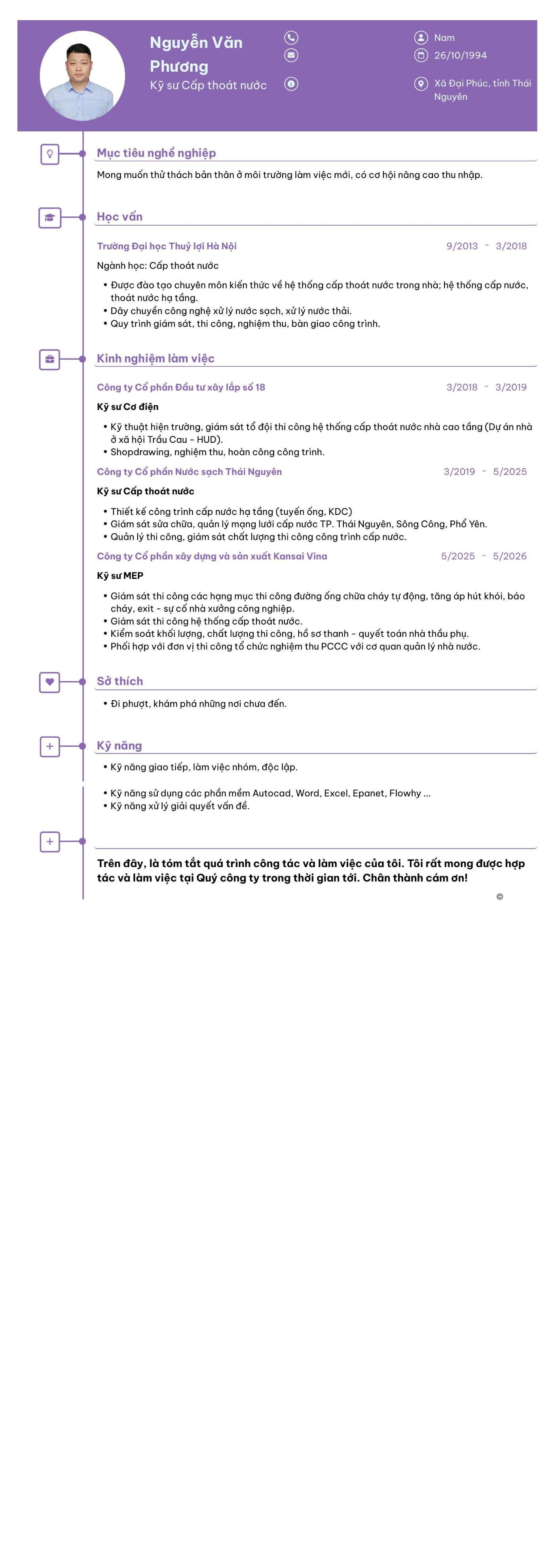 CV ứng viên