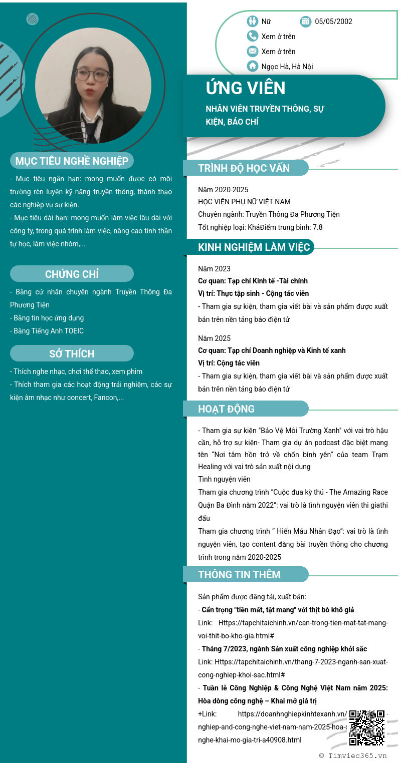 CV ứng viên