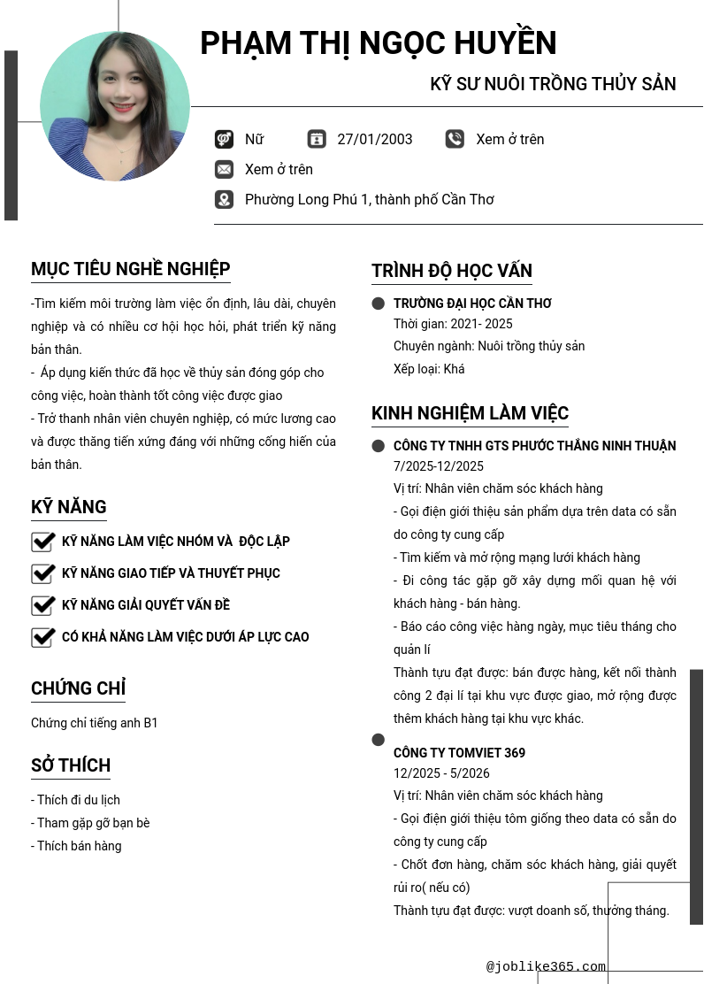 CV ứng viên