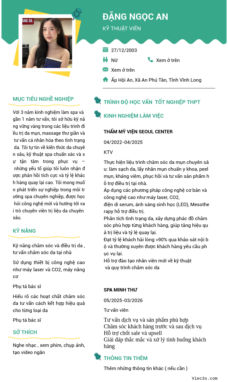 CV ứng viên