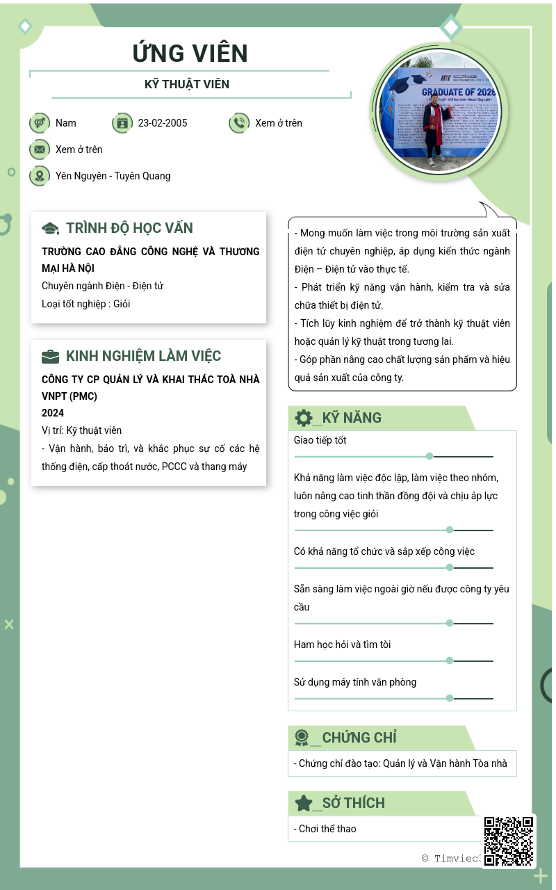 CV ứng viên