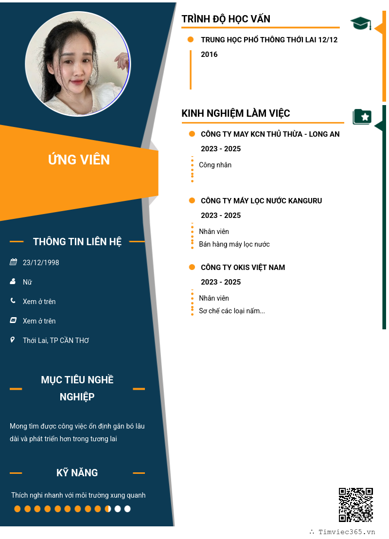 CV ứng viên