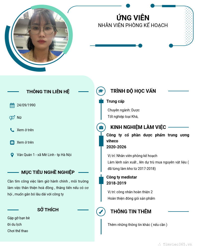 CV ứng viên