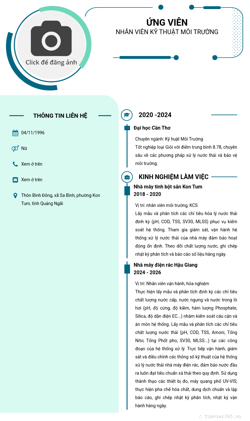 CV ứng viên