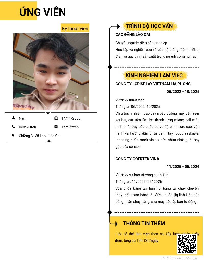 CV ứng viên