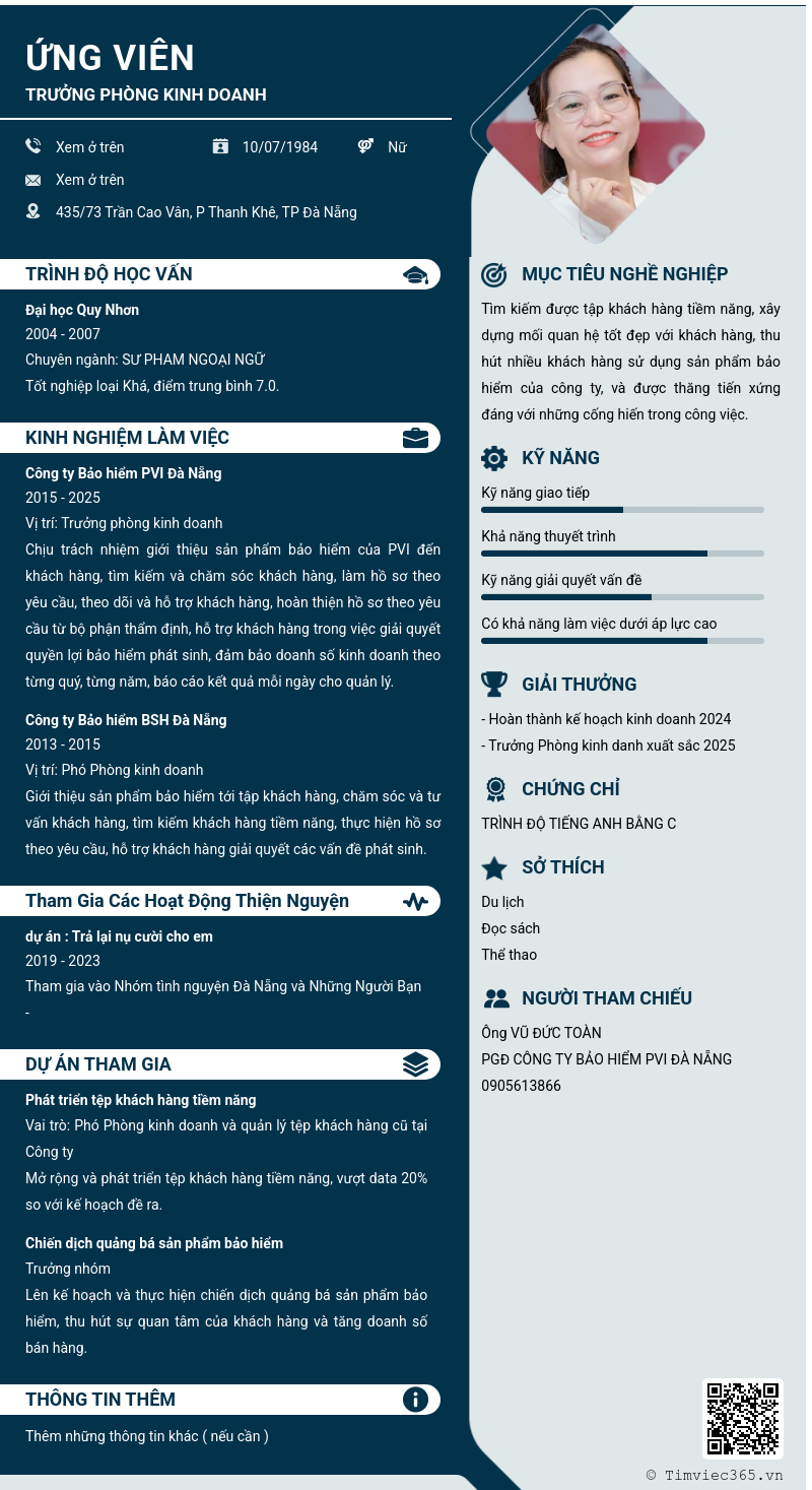CV ứng viên