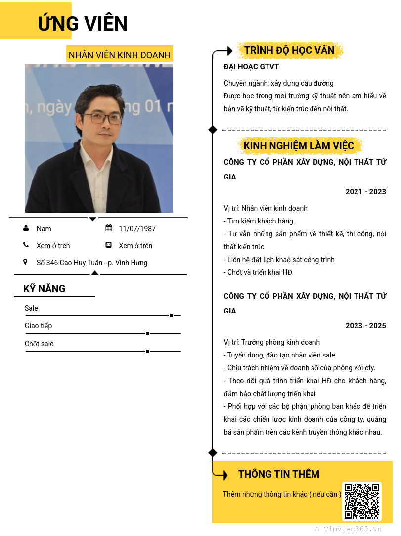 CV ứng viên
