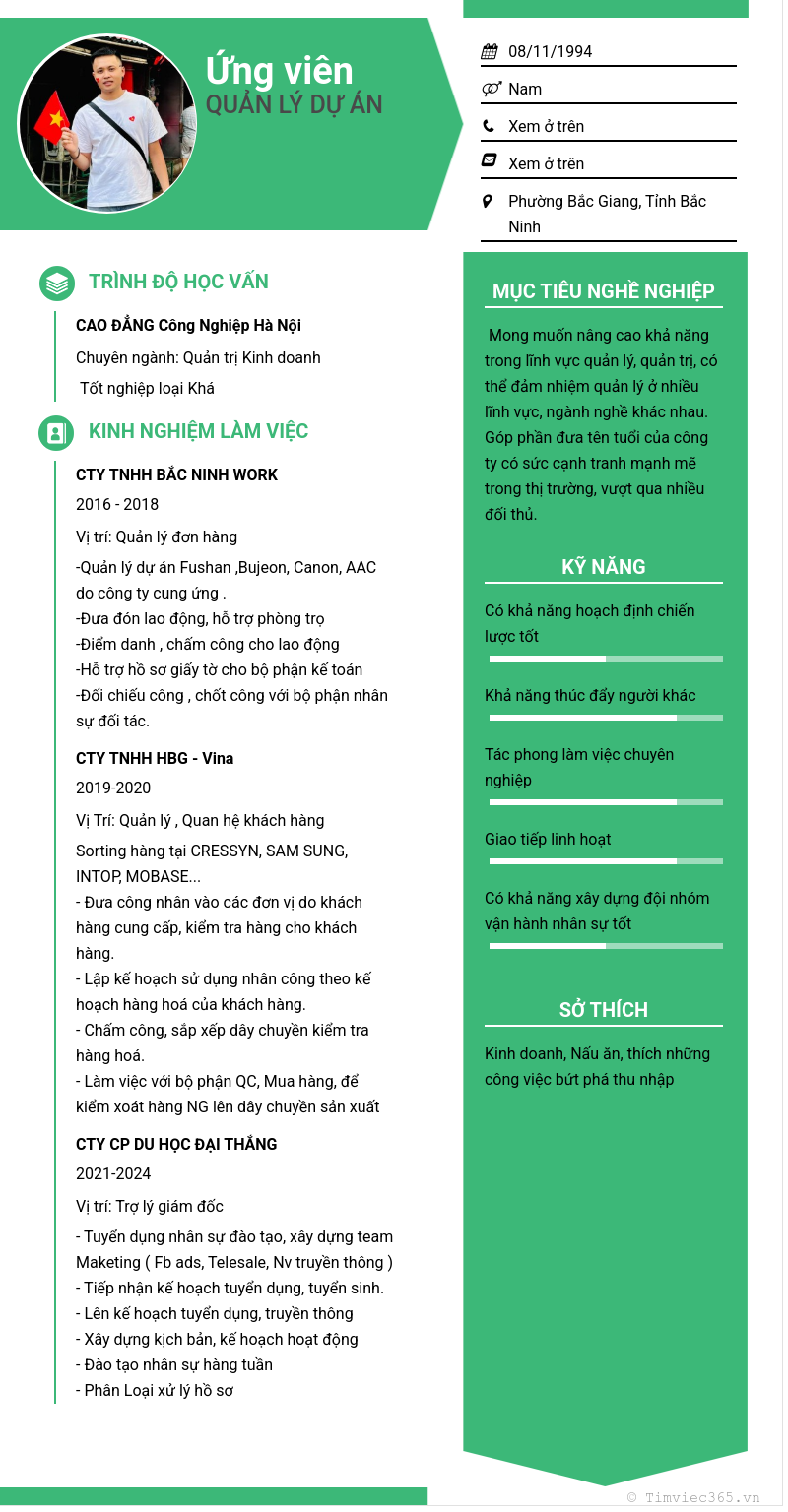 CV ứng viên