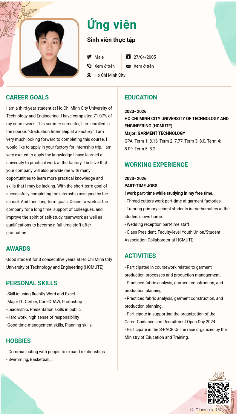 CV ứng viên