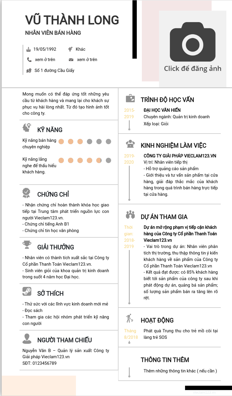 CV ứng viên