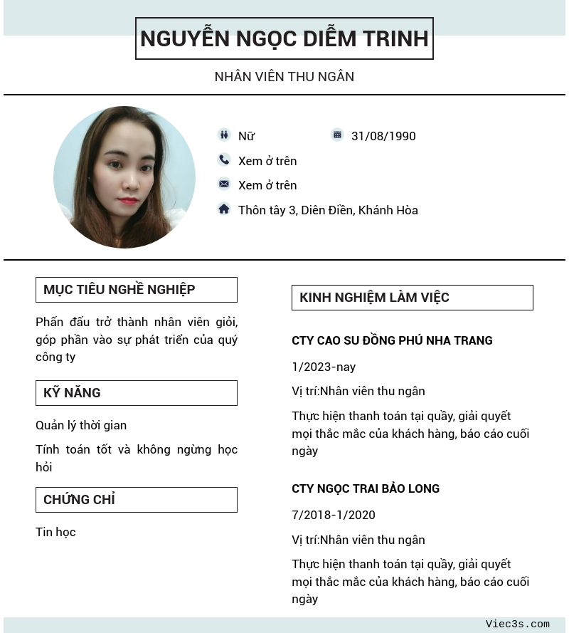 CV ứng viên