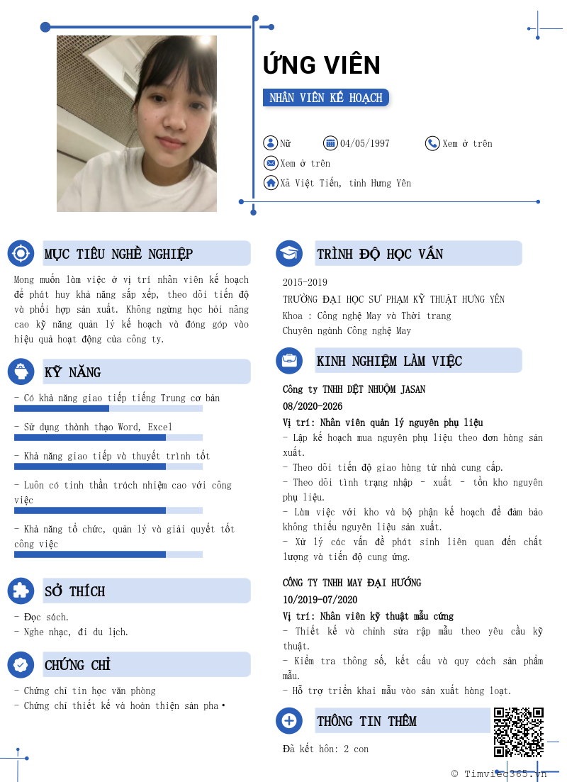 CV ứng viên