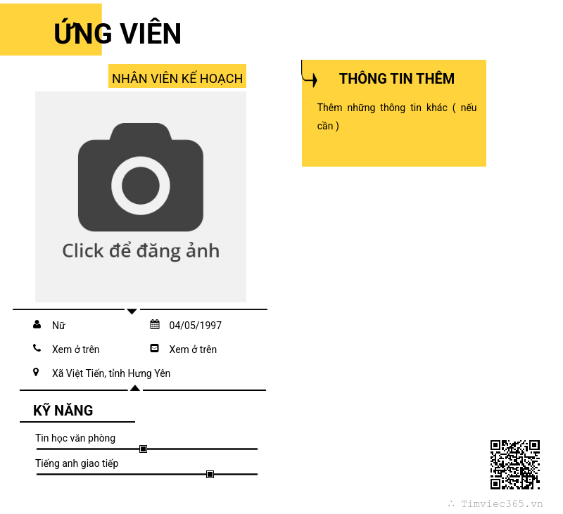 CV ứng viên