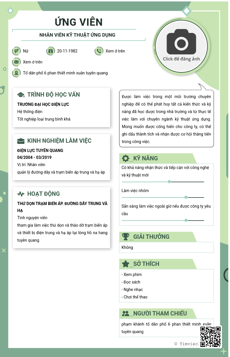 CV ứng viên