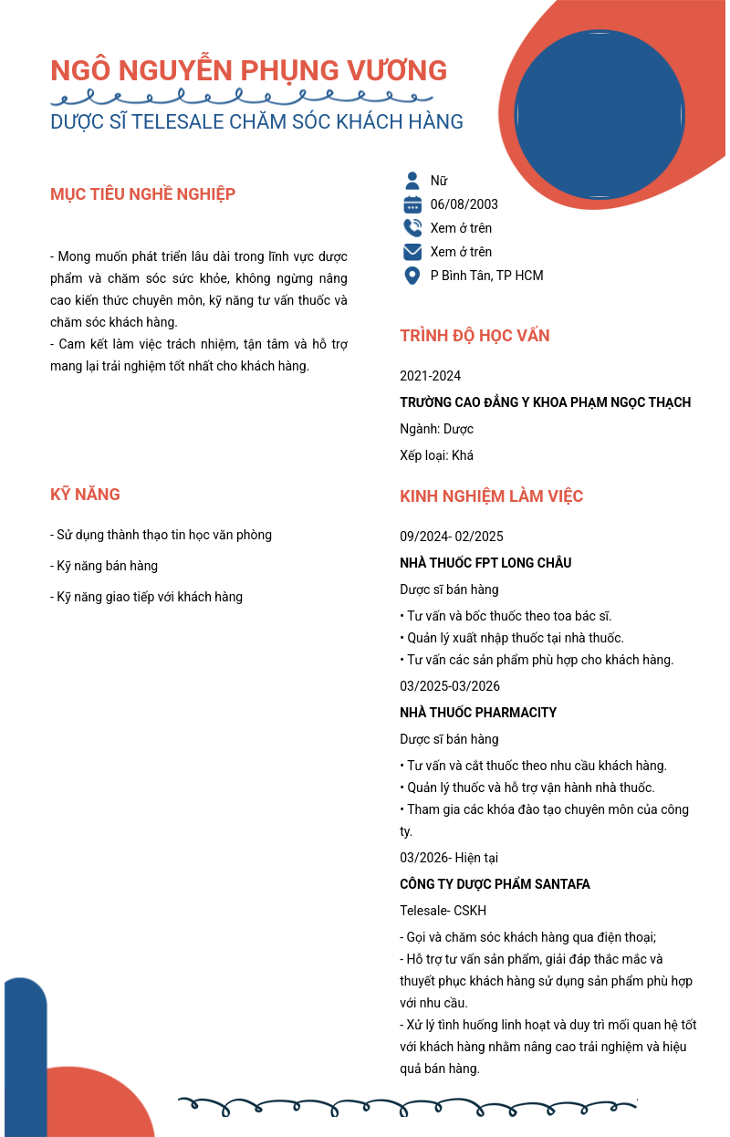 CV ứng viên