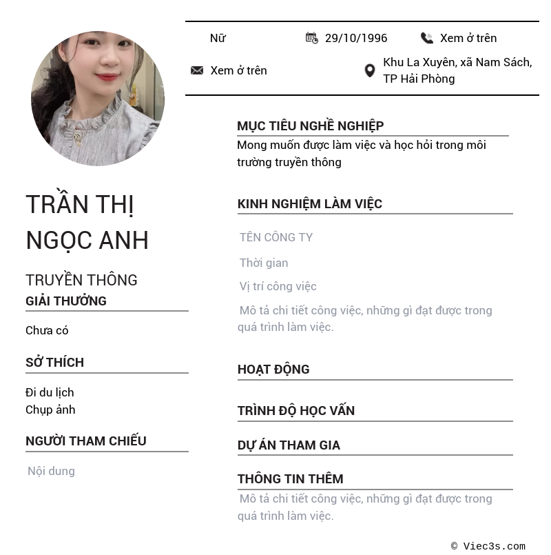CV ứng viên