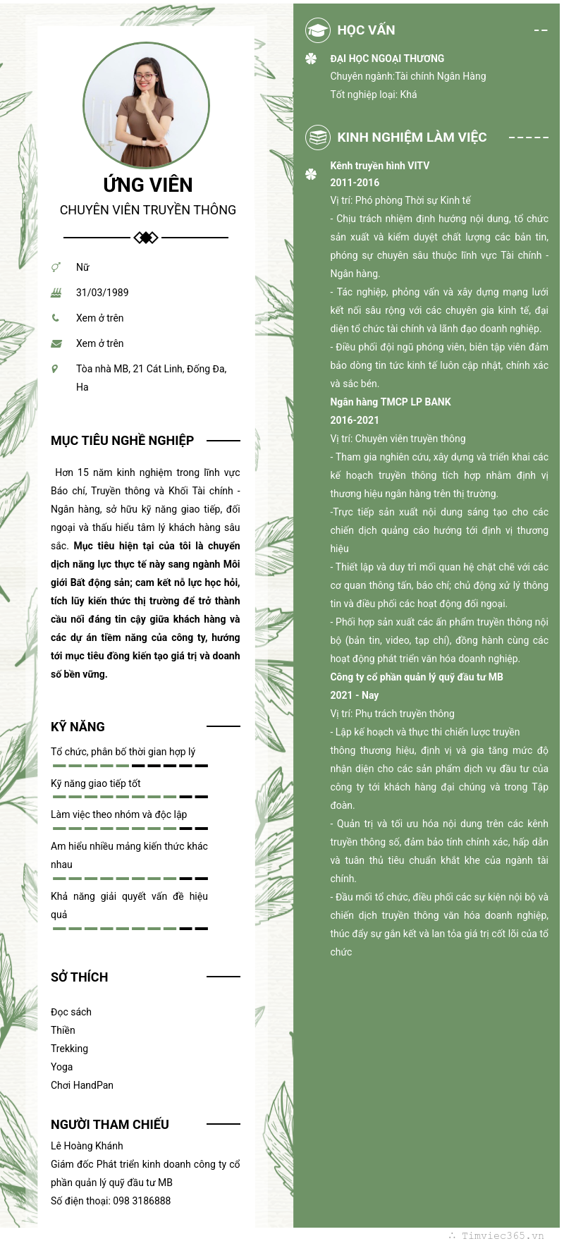 CV ứng viên
