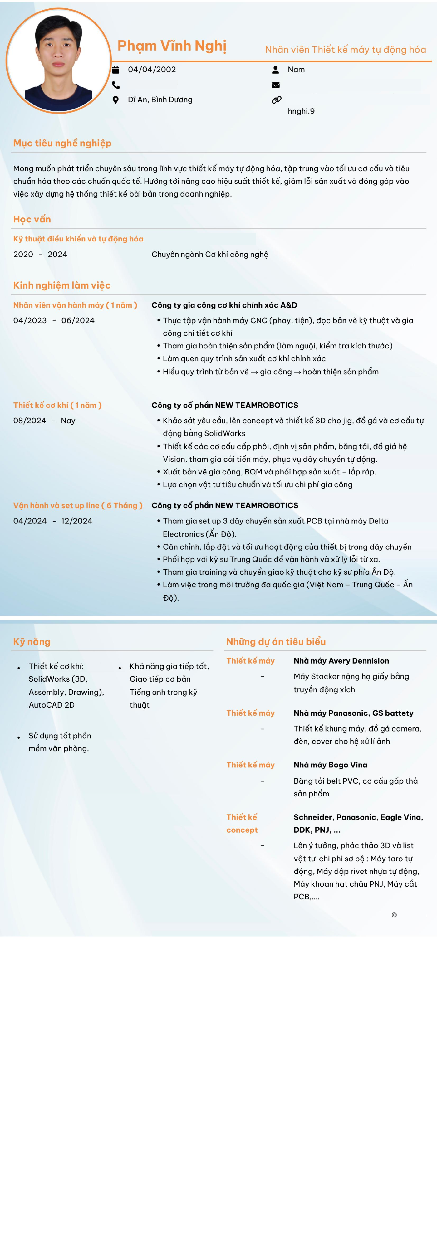 CV ứng viên