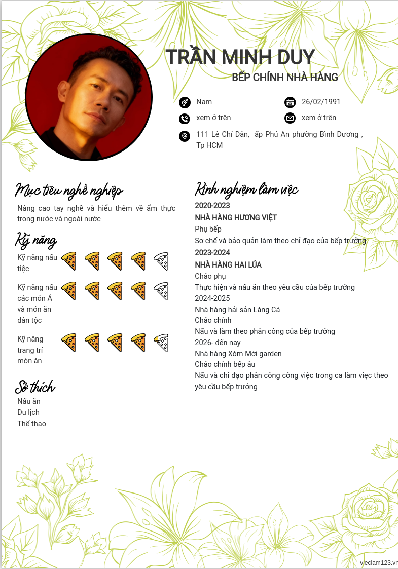 CV ứng viên