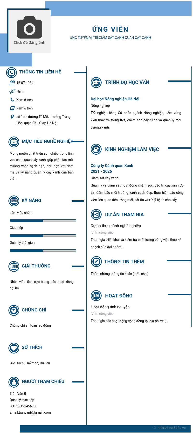 CV ứng viên