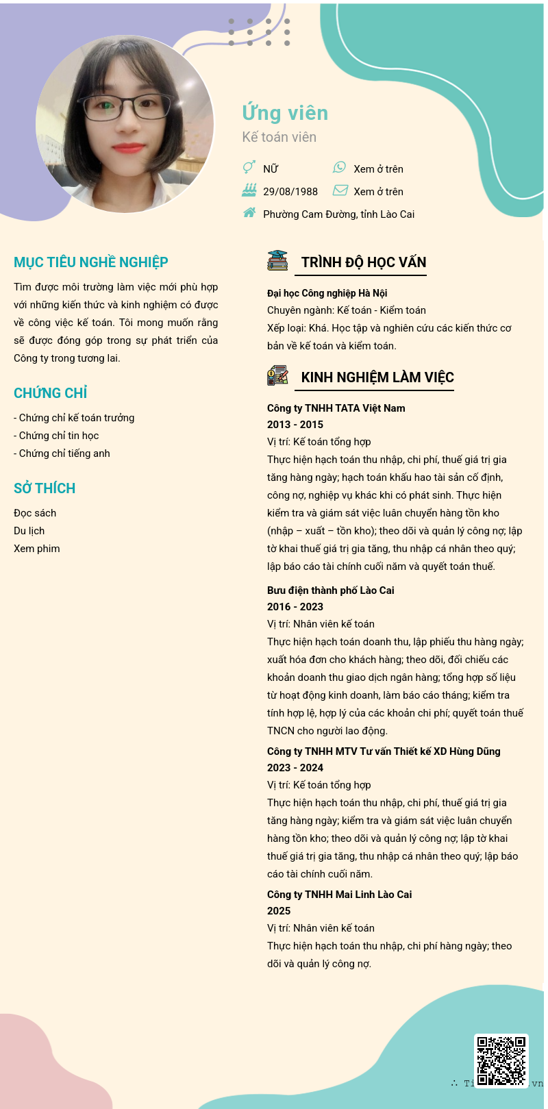 CV ứng viên