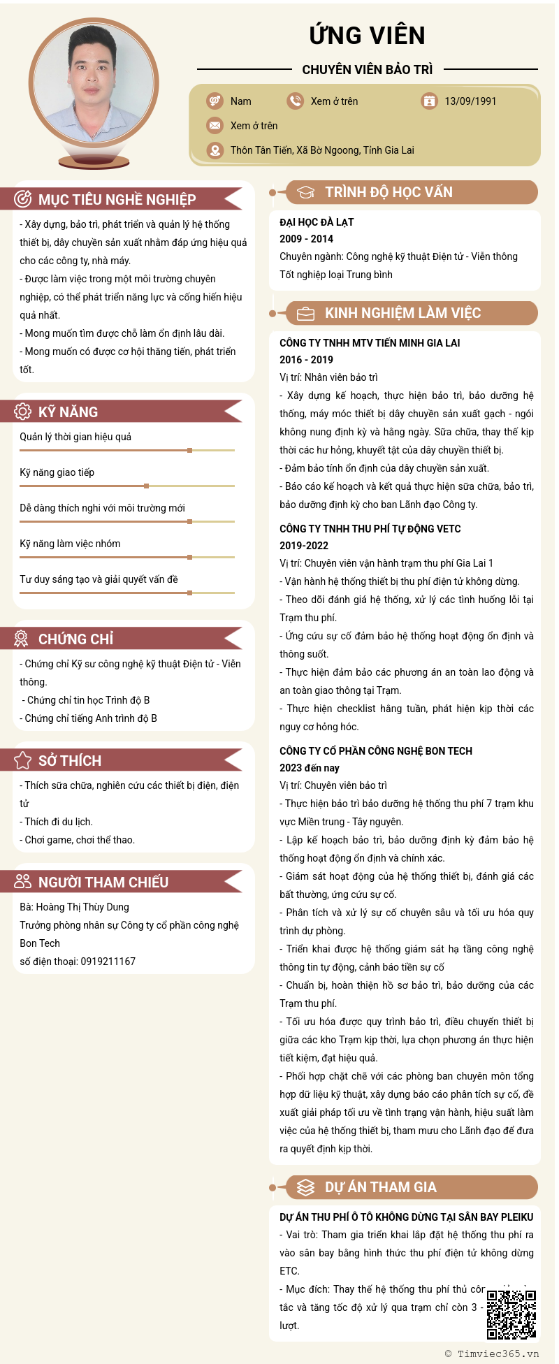 CV ứng viên