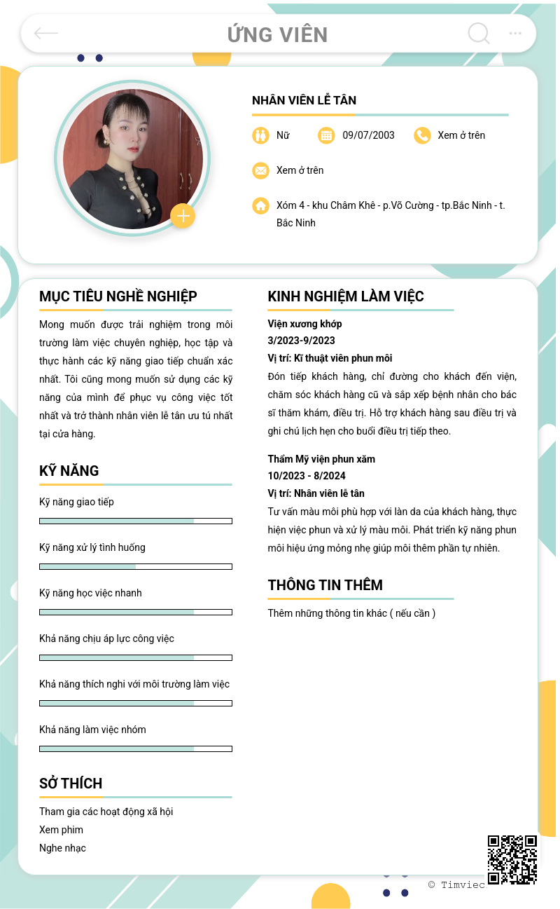 CV ứng viên