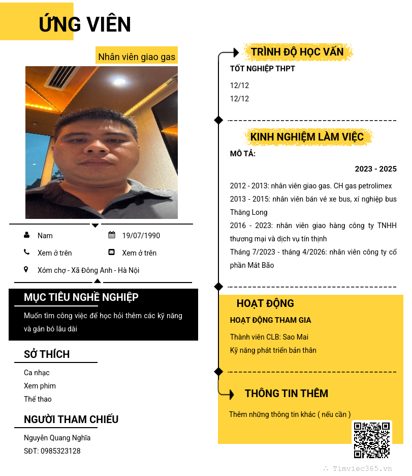 CV ứng viên