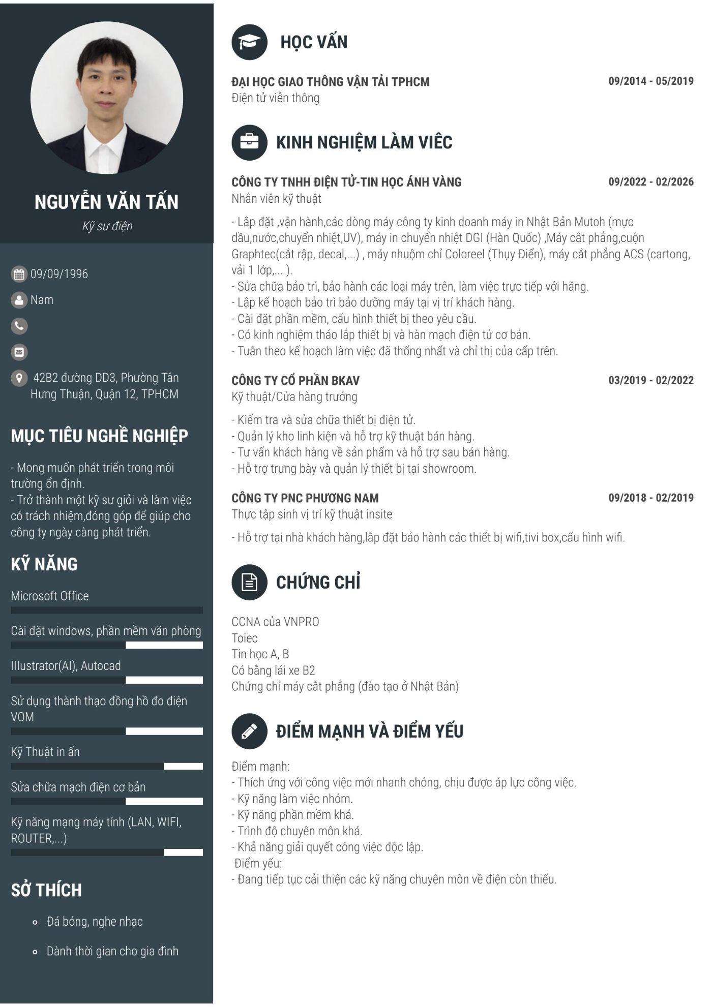 CV ứng viên