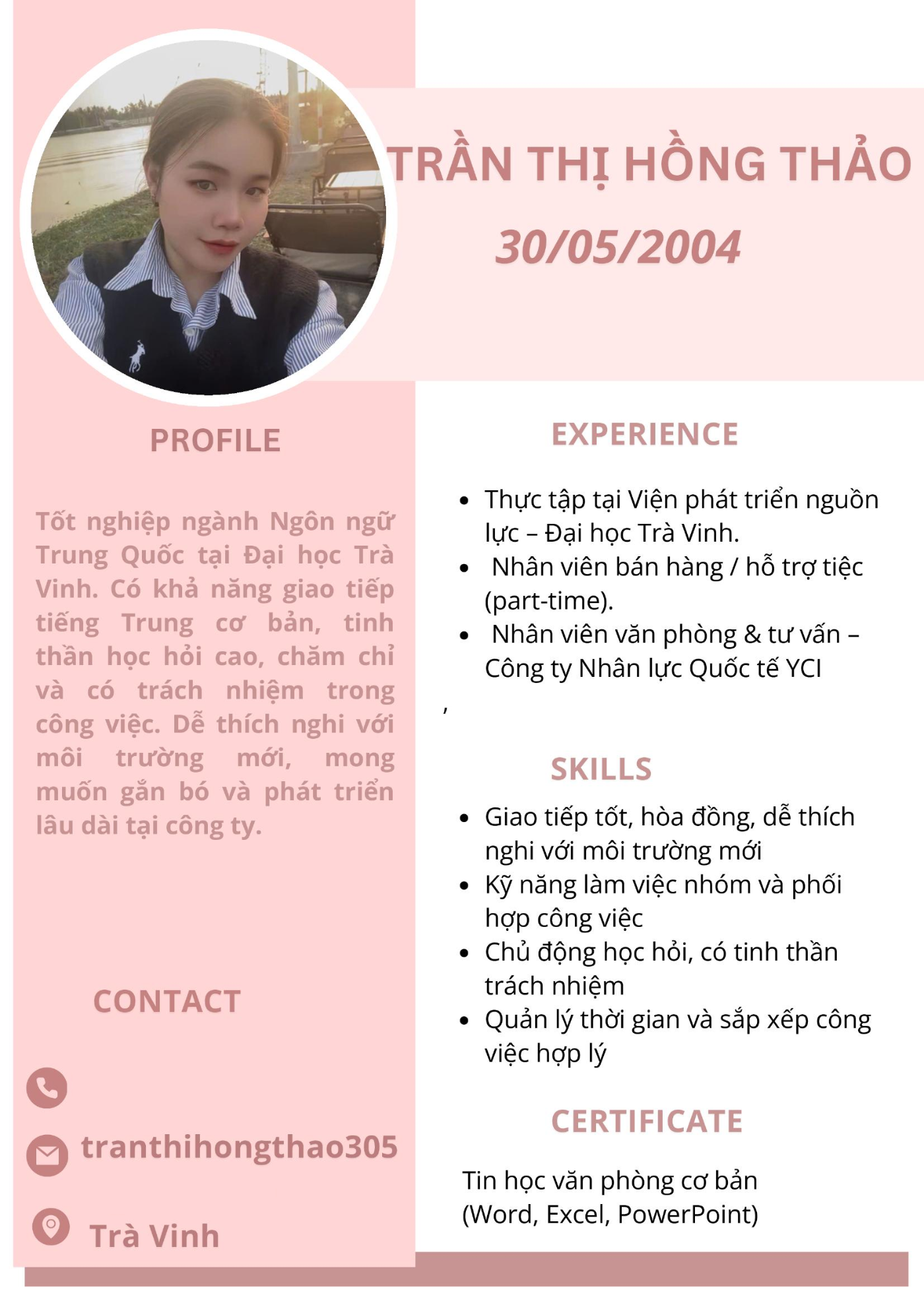CV ứng viên