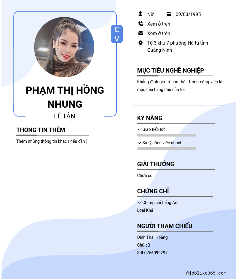 CV ứng viên