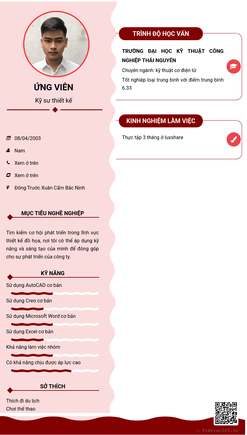 CV ứng viên