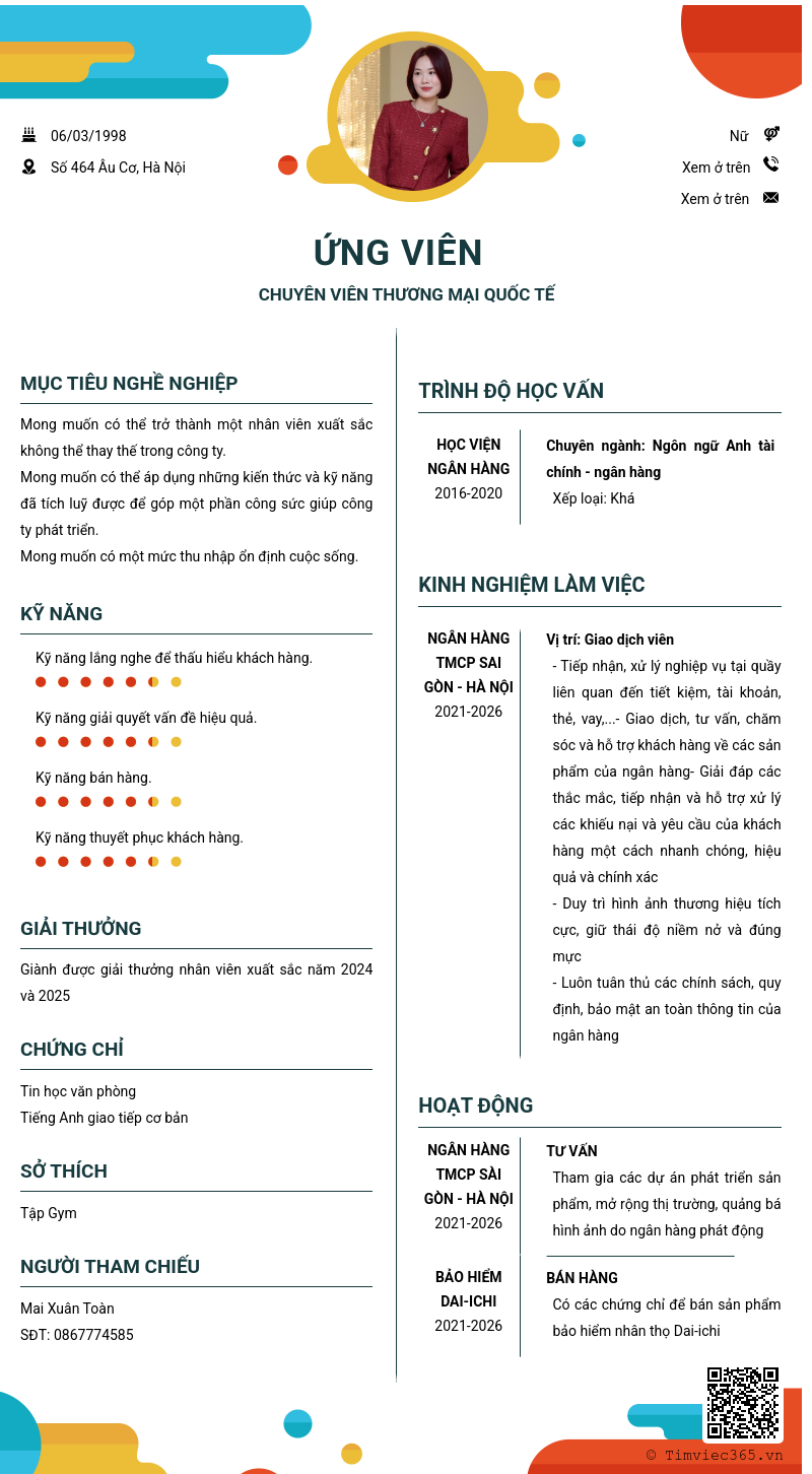 CV ứng viên