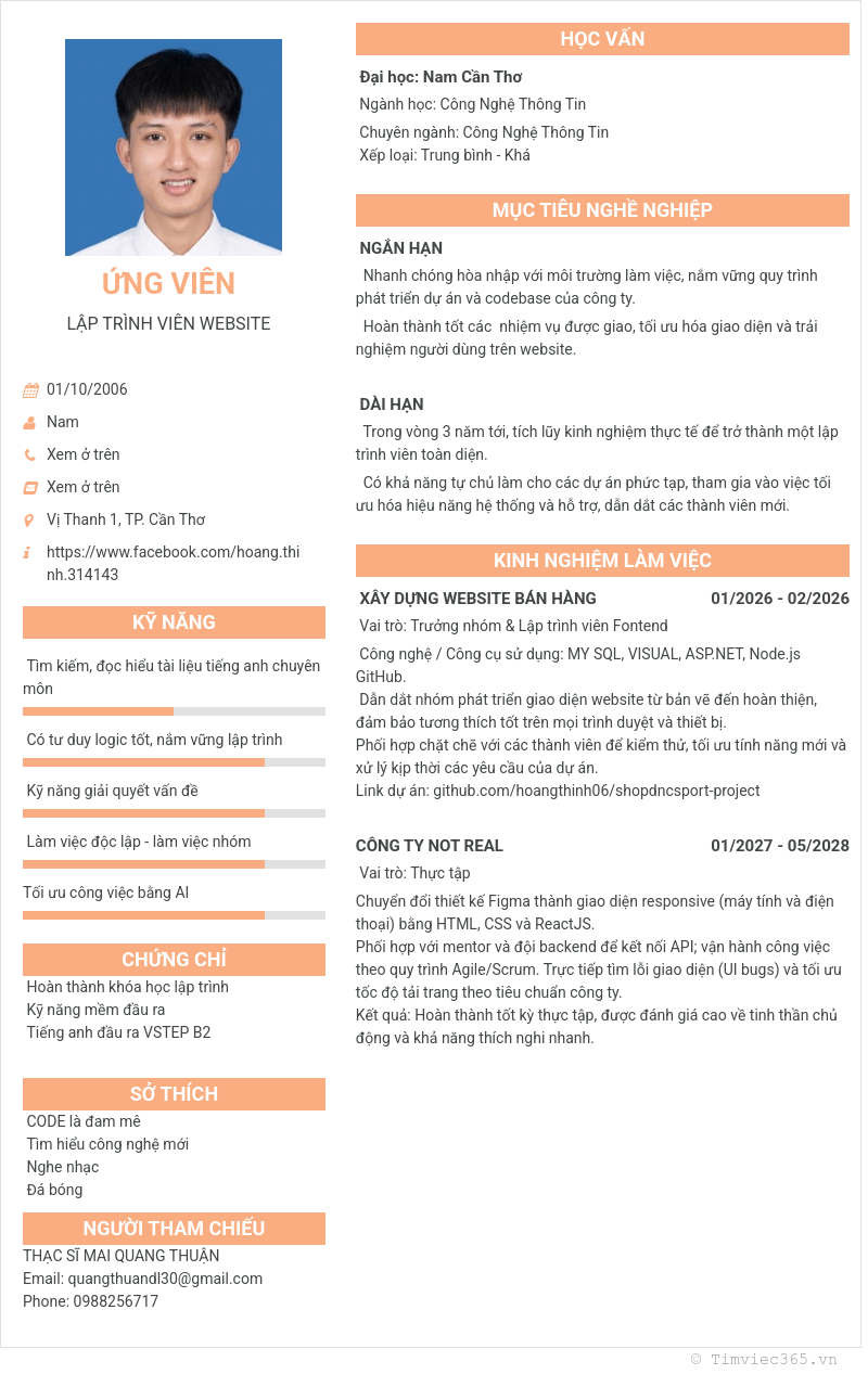 CV ứng viên