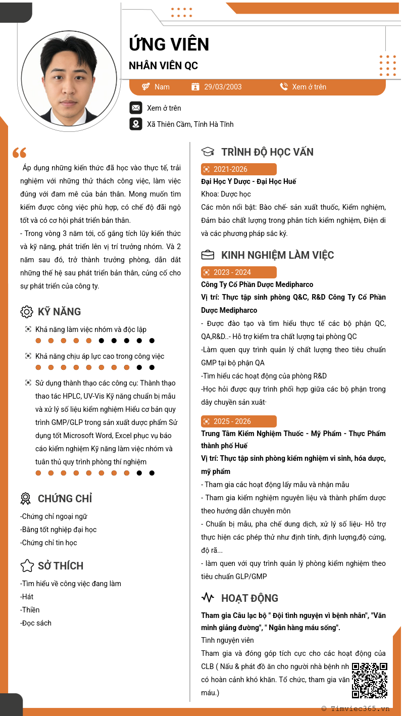 CV ứng viên