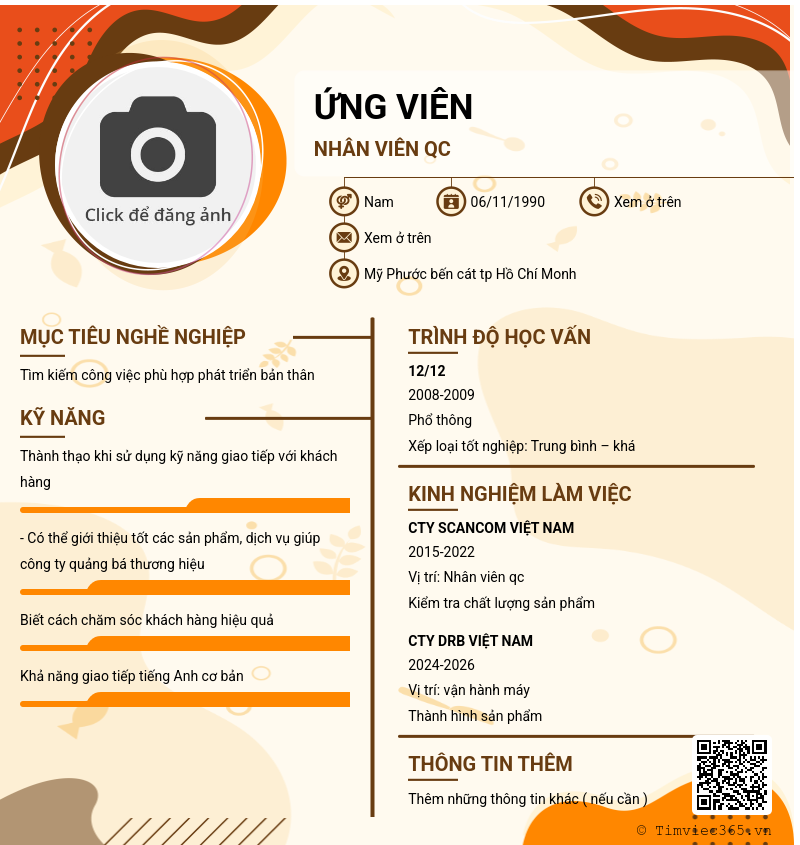 CV ứng viên