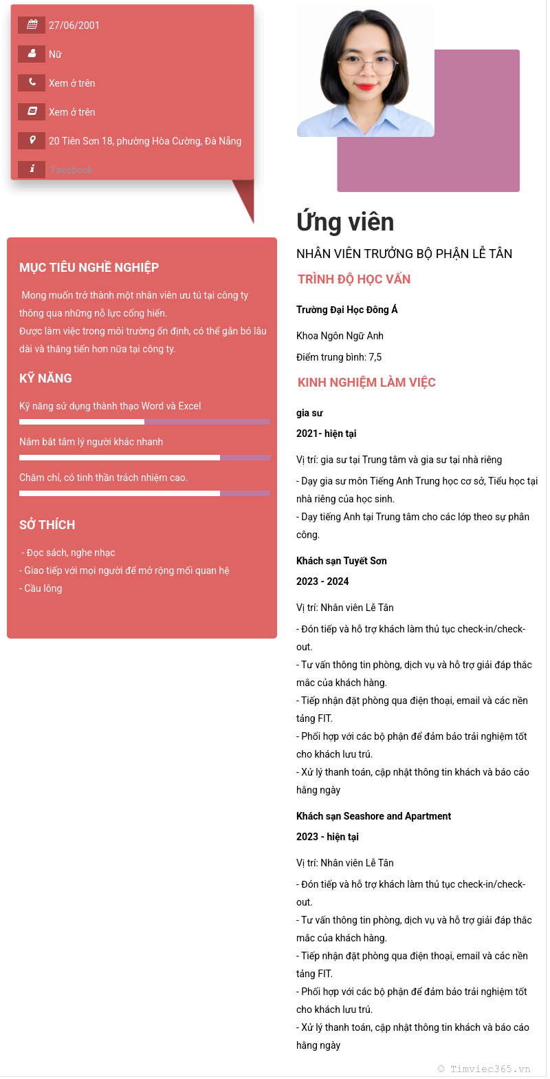 CV ứng viên