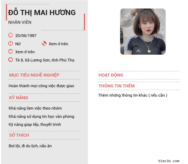 CV ứng viên