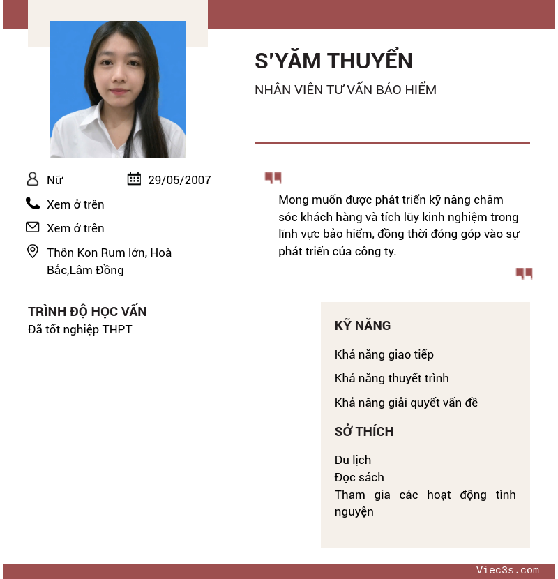 CV ứng viên