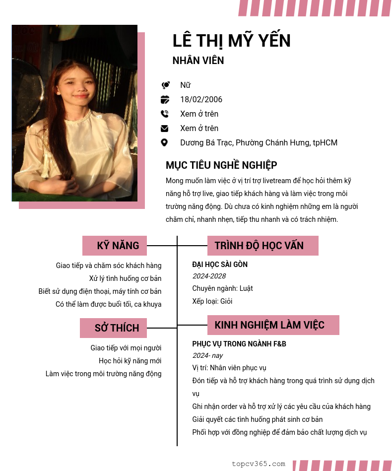 CV ứng viên