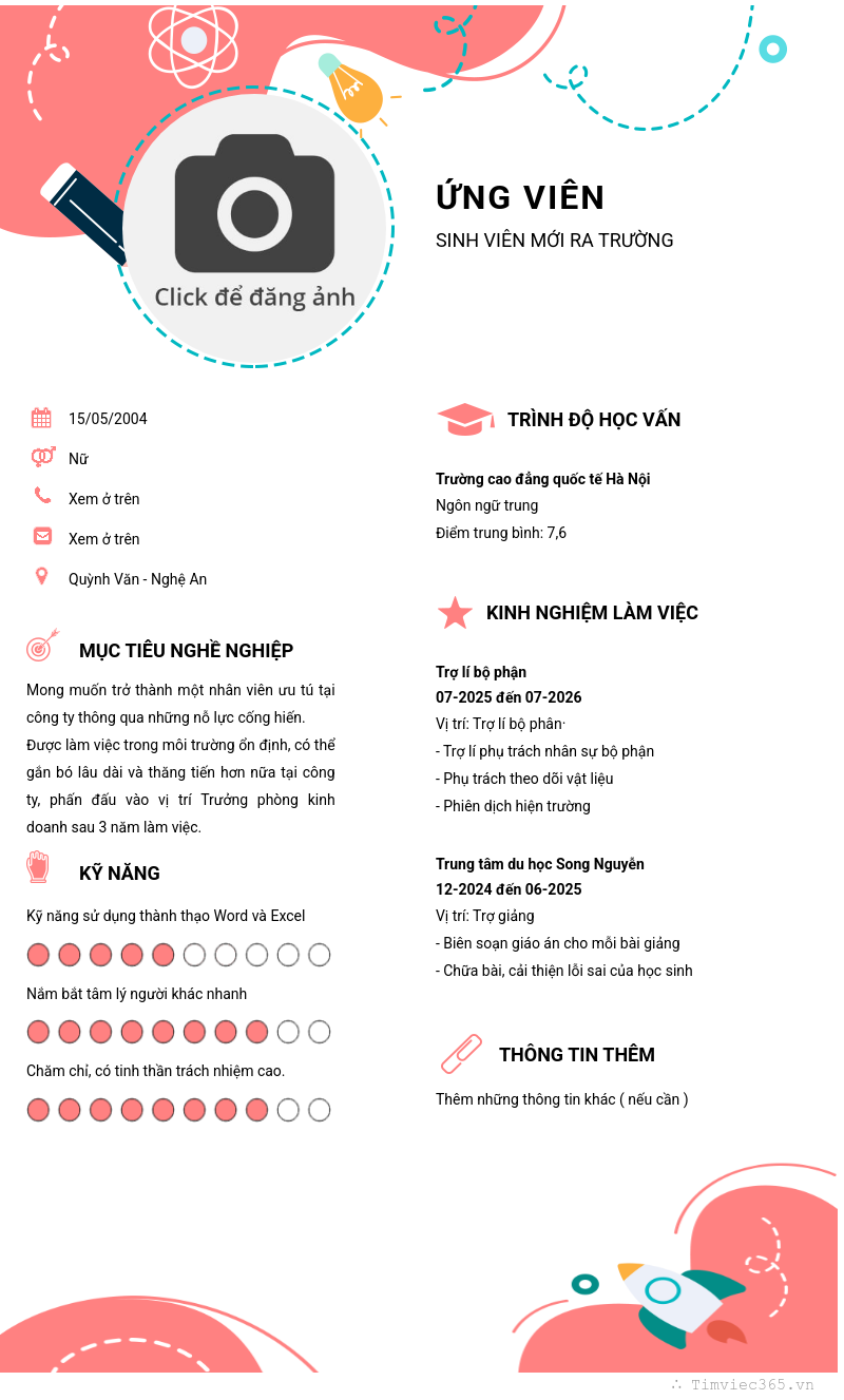 CV ứng viên