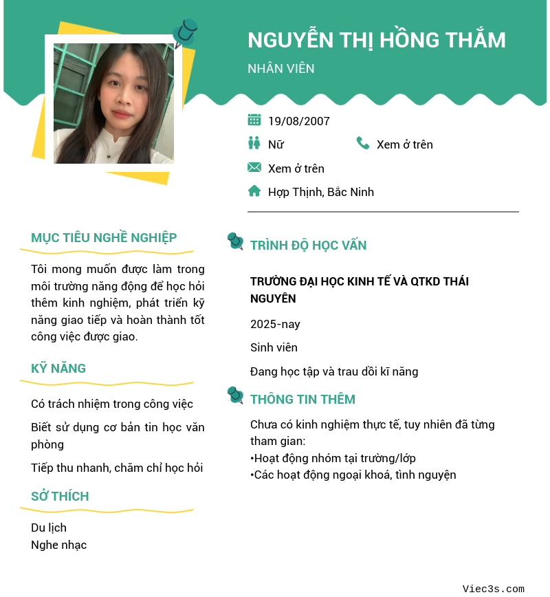 CV ứng viên