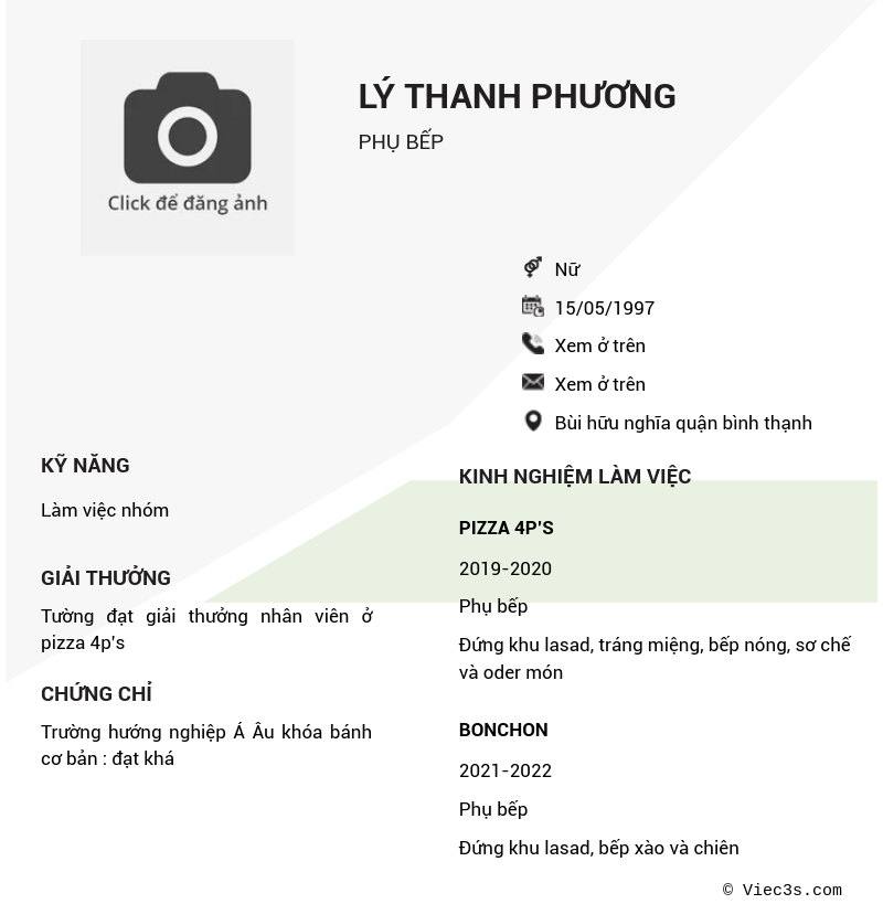 CV ứng viên