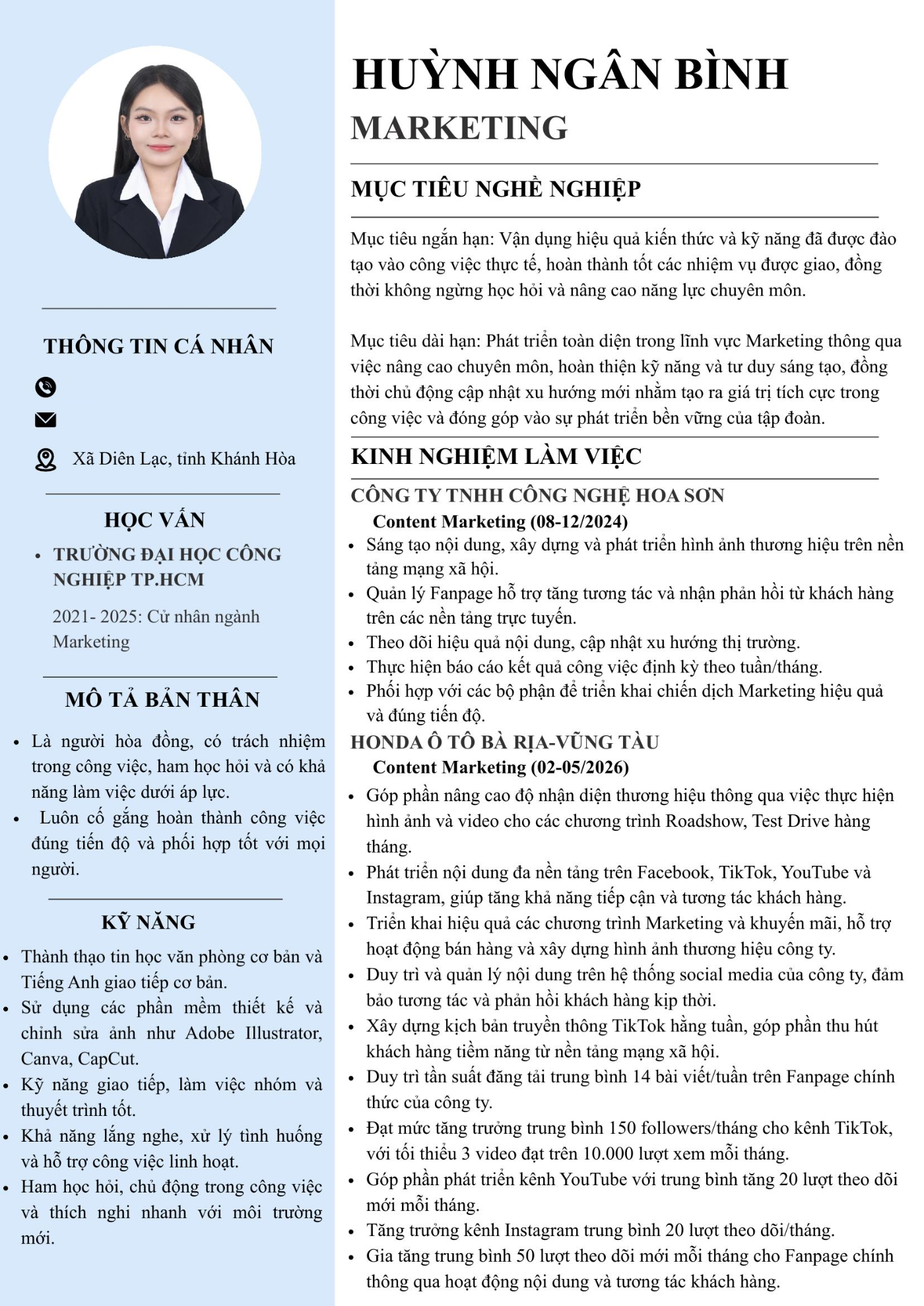CV ứng viên