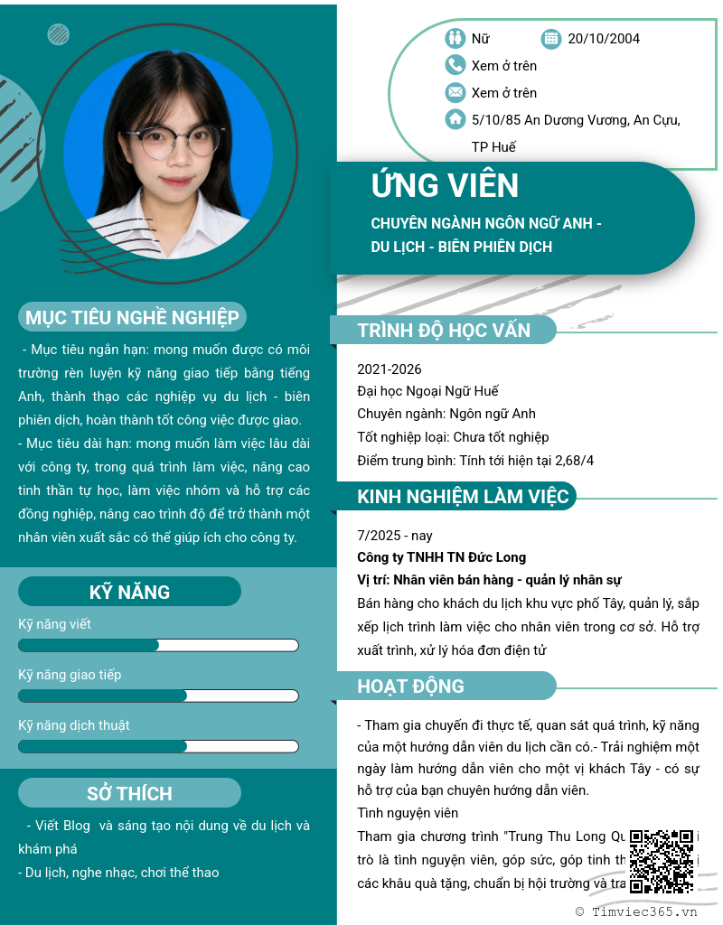 CV ứng viên