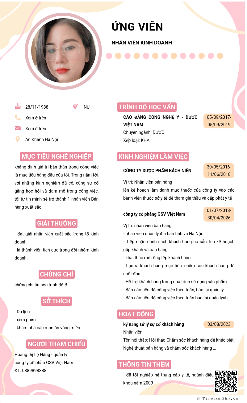 CV ứng viên
