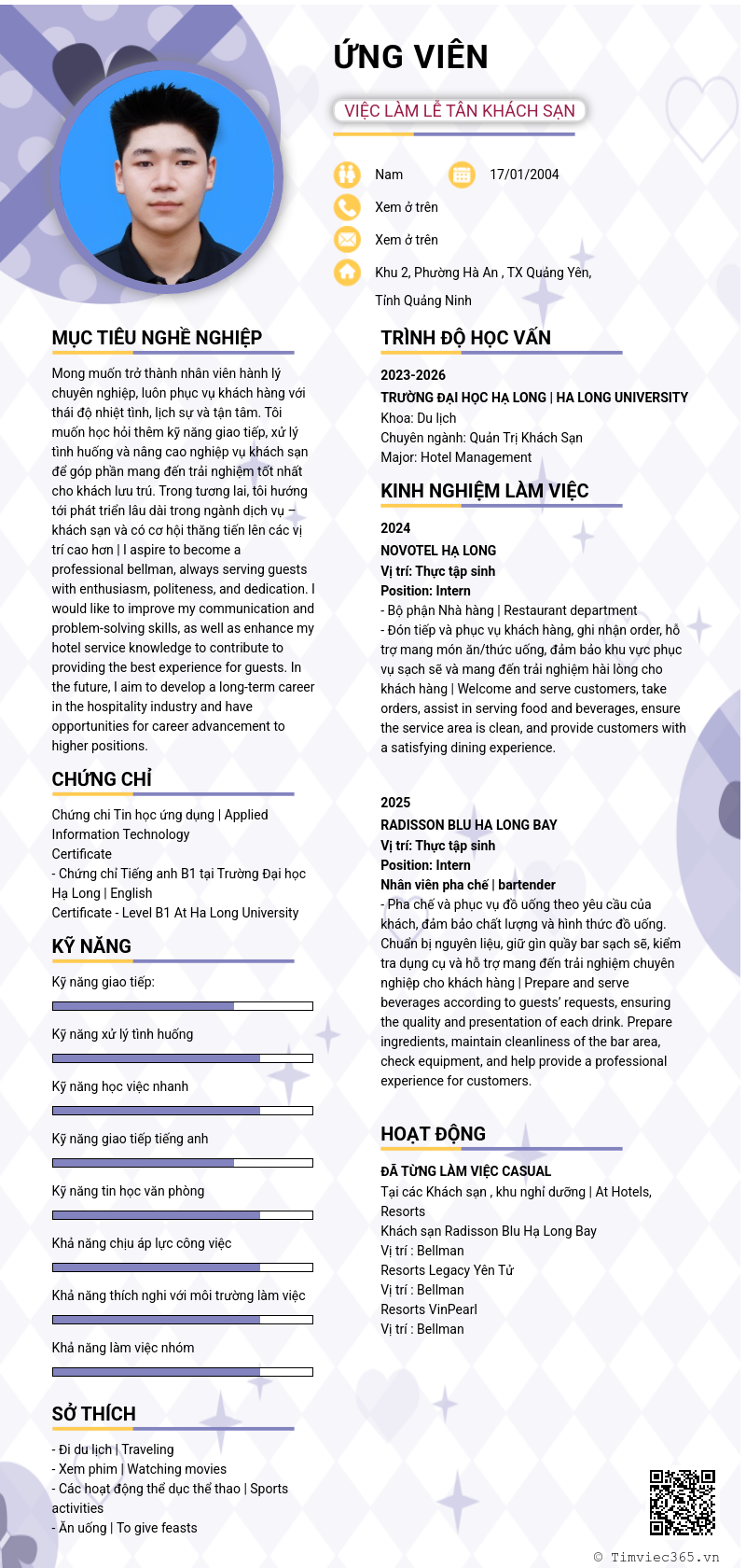 CV ứng viên