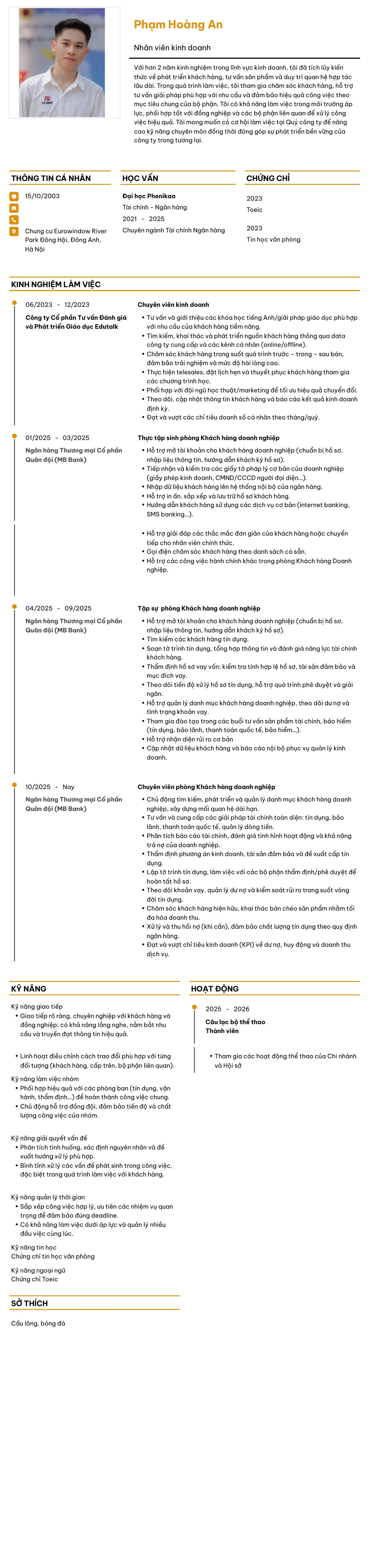 CV ứng viên