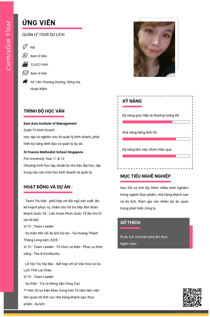 CV ứng viên