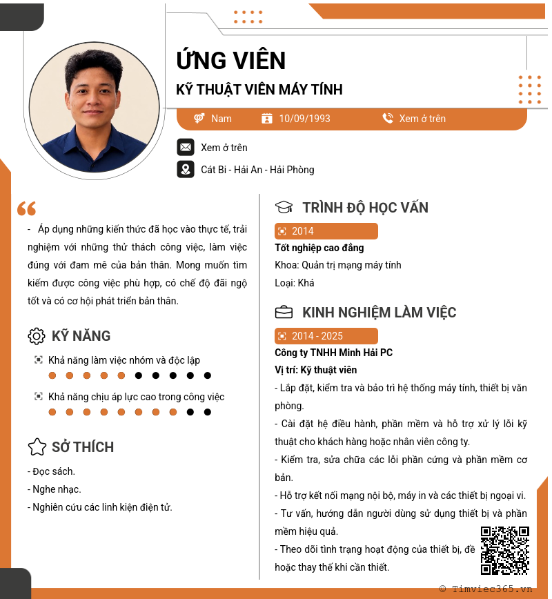 CV ứng viên